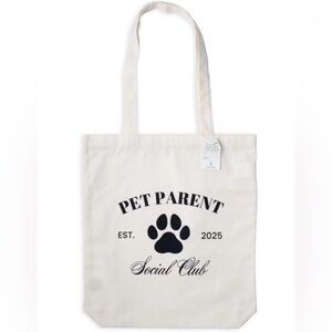 NEW!! Bullseye Playground Pet Parent Social Club Canvas Tote Bag- (NWT)